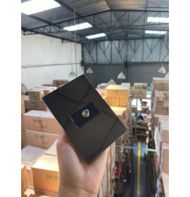 Cj Coaxial TV Horizontal 4x2 - Recta Espelhada Fume (modulos home grafite)